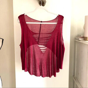 3for$30 Burgundy Loose Tank Top. Size XL
